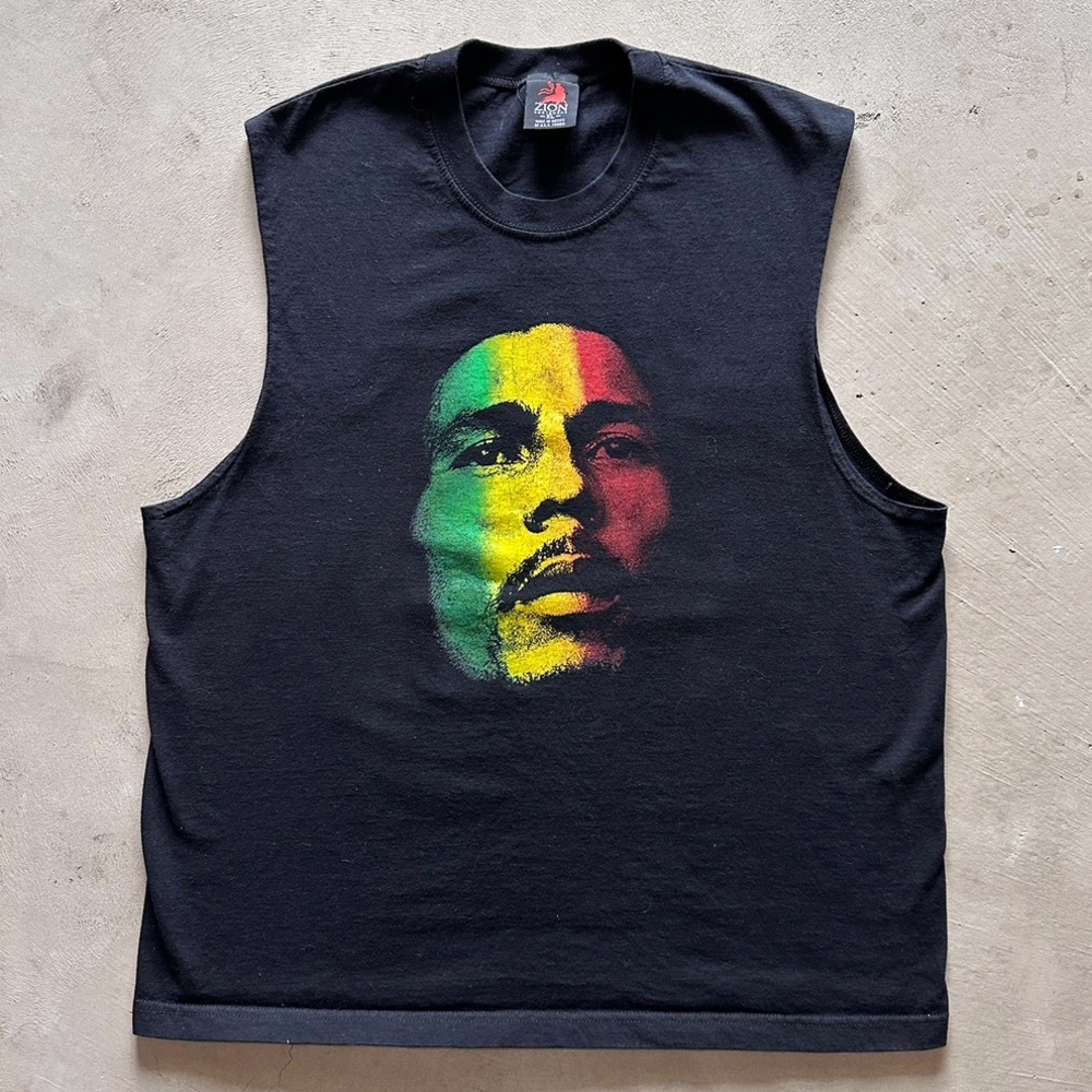 vintage bob marley black tank